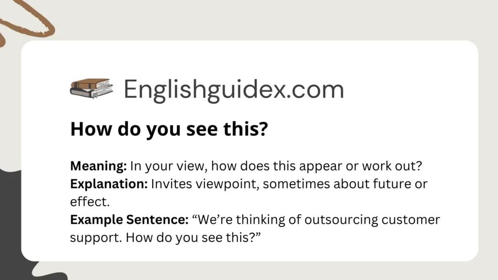 How do you see this?