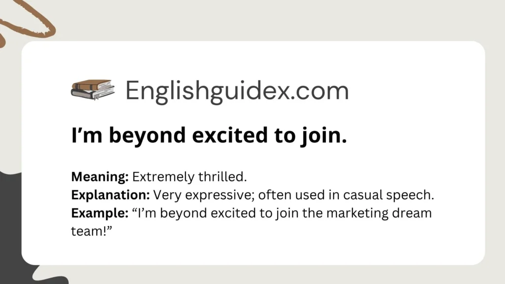 I’m beyond excited to join.