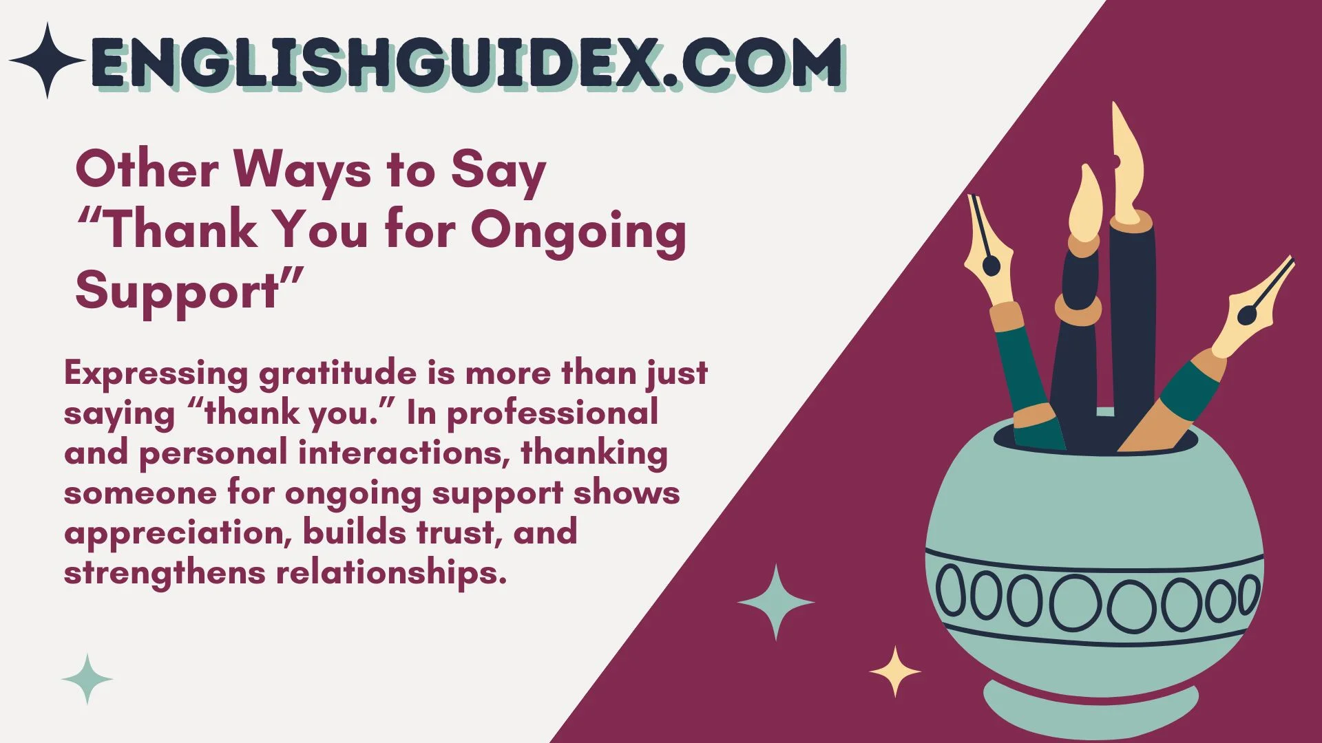 Other Ways to Say “Thank You for Ongoing Support”