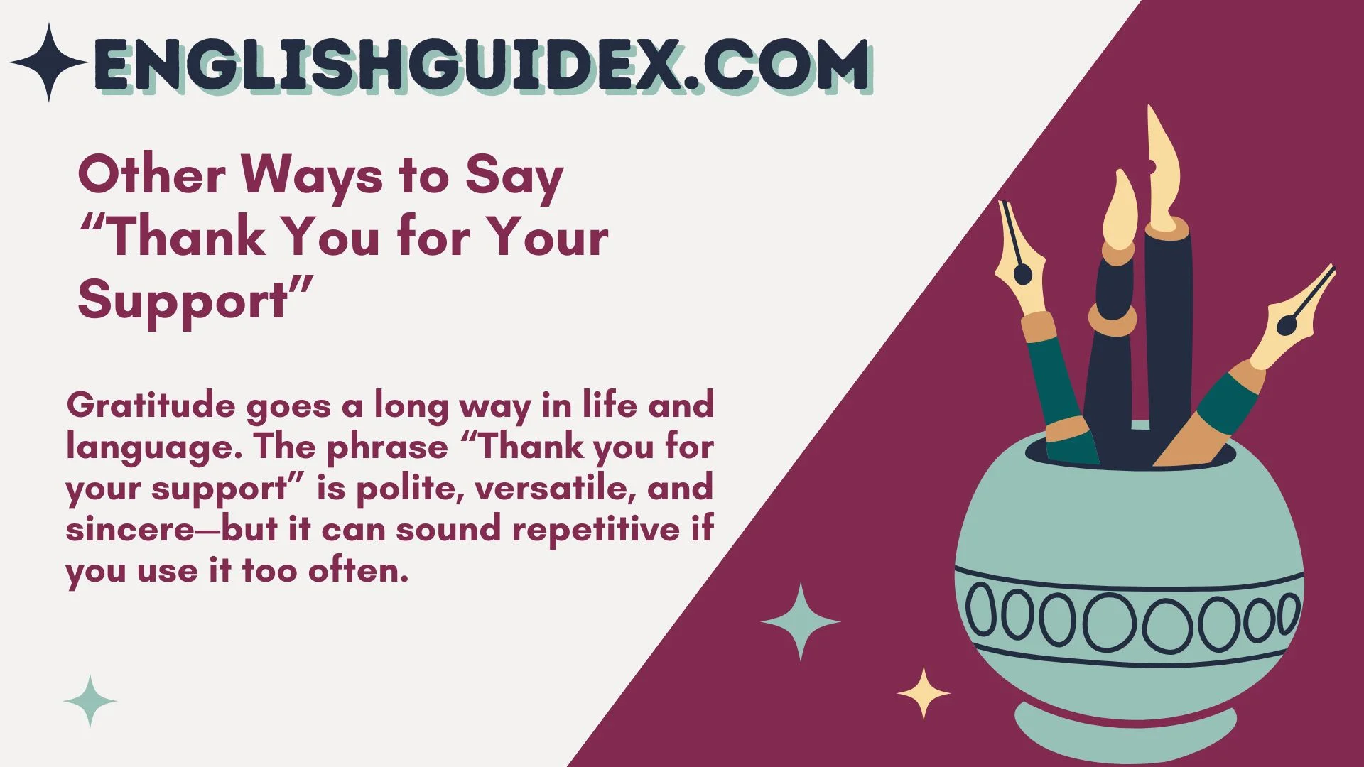 Other Ways to Say “Thank You for Your Support”