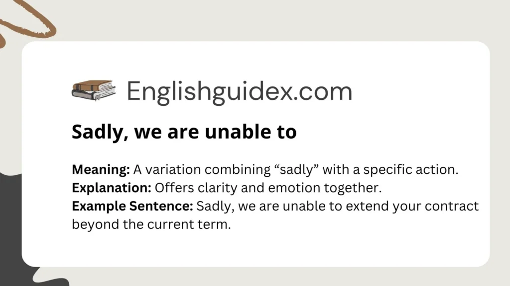 Sadly, we are unable to