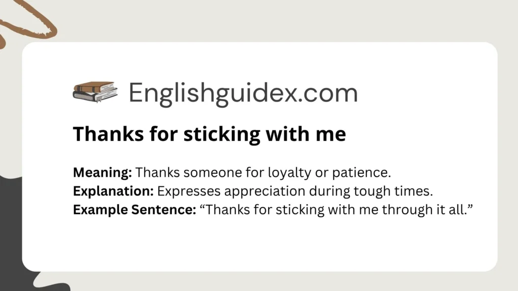 Thanks for sticking with me