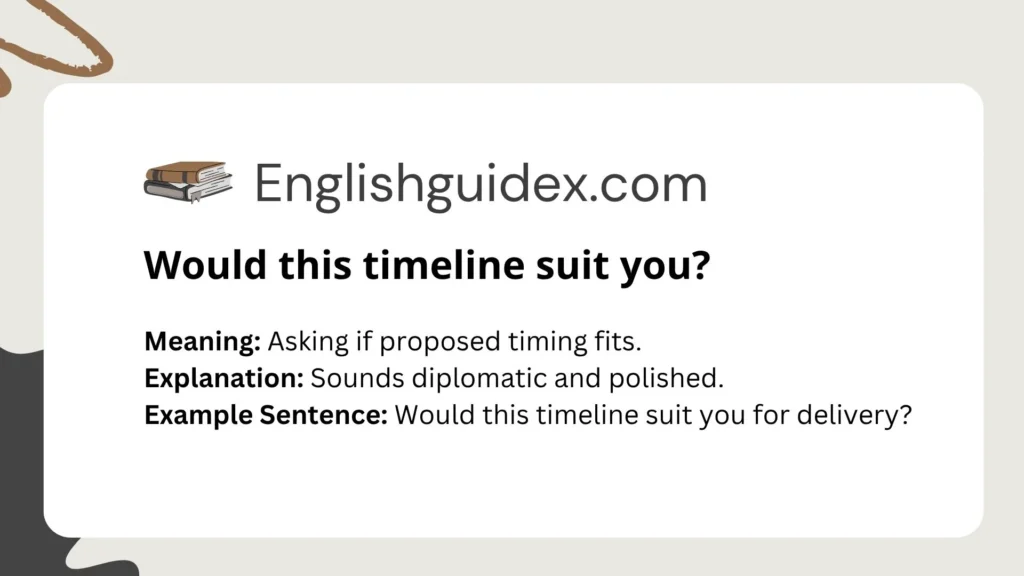 Would this timeline suit you?