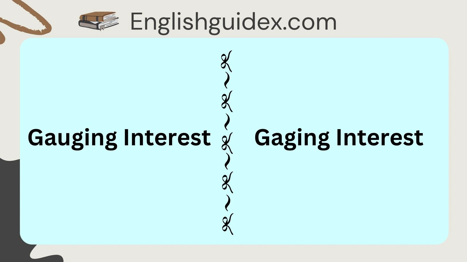 Gauging Interest vs Gaging Interest
