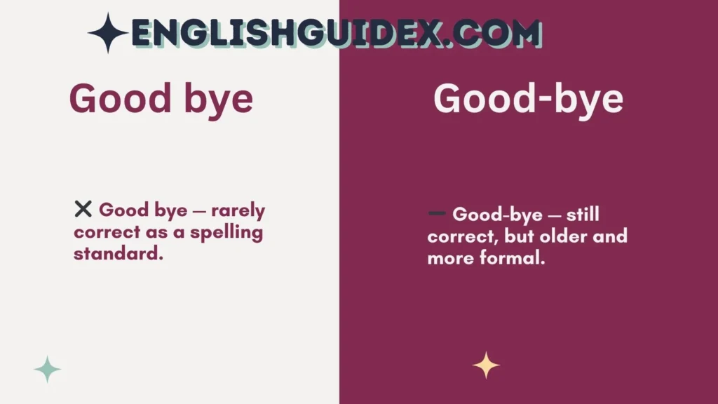Good bye or Good-bye