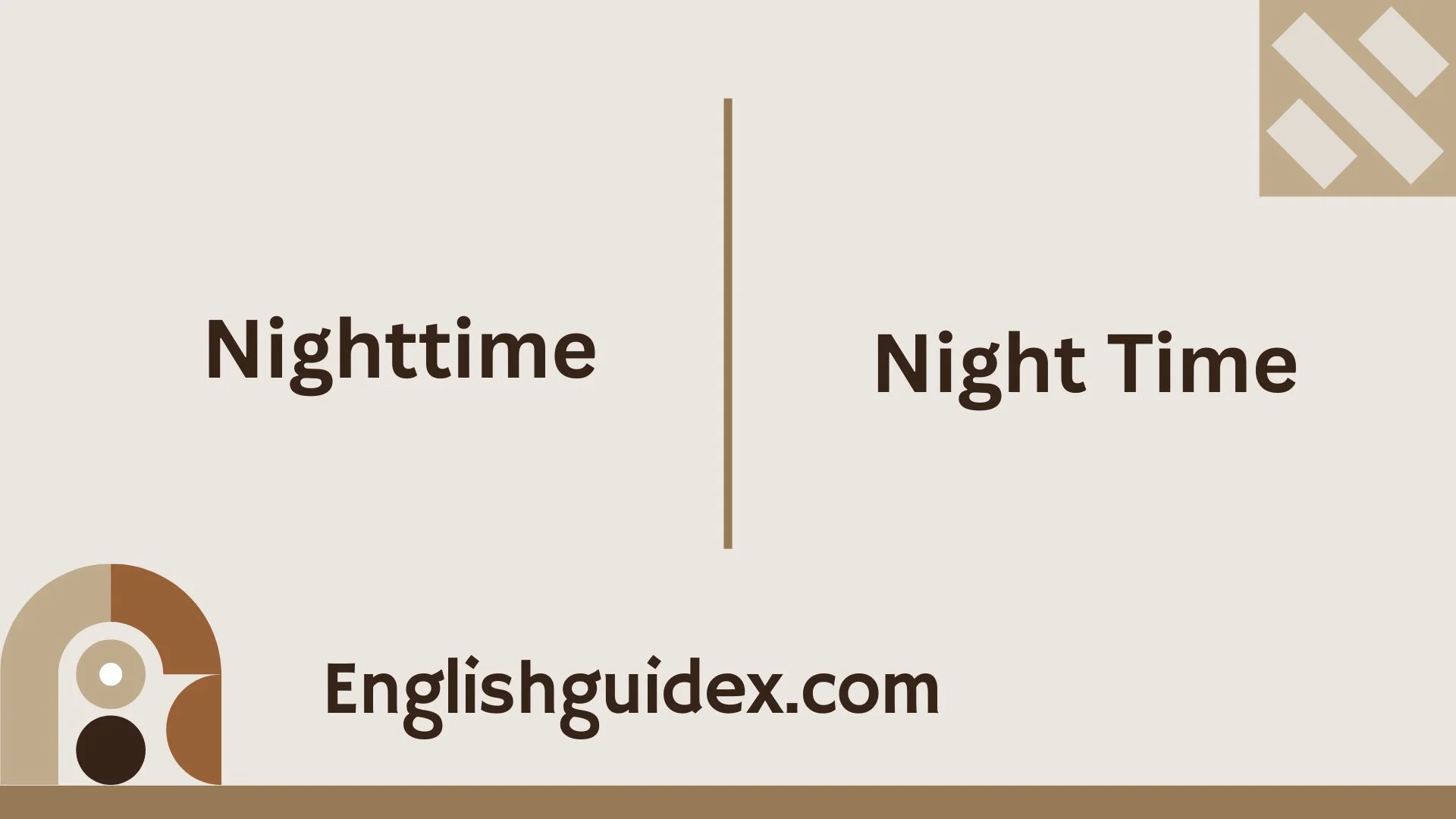Nighttime vs Night Time