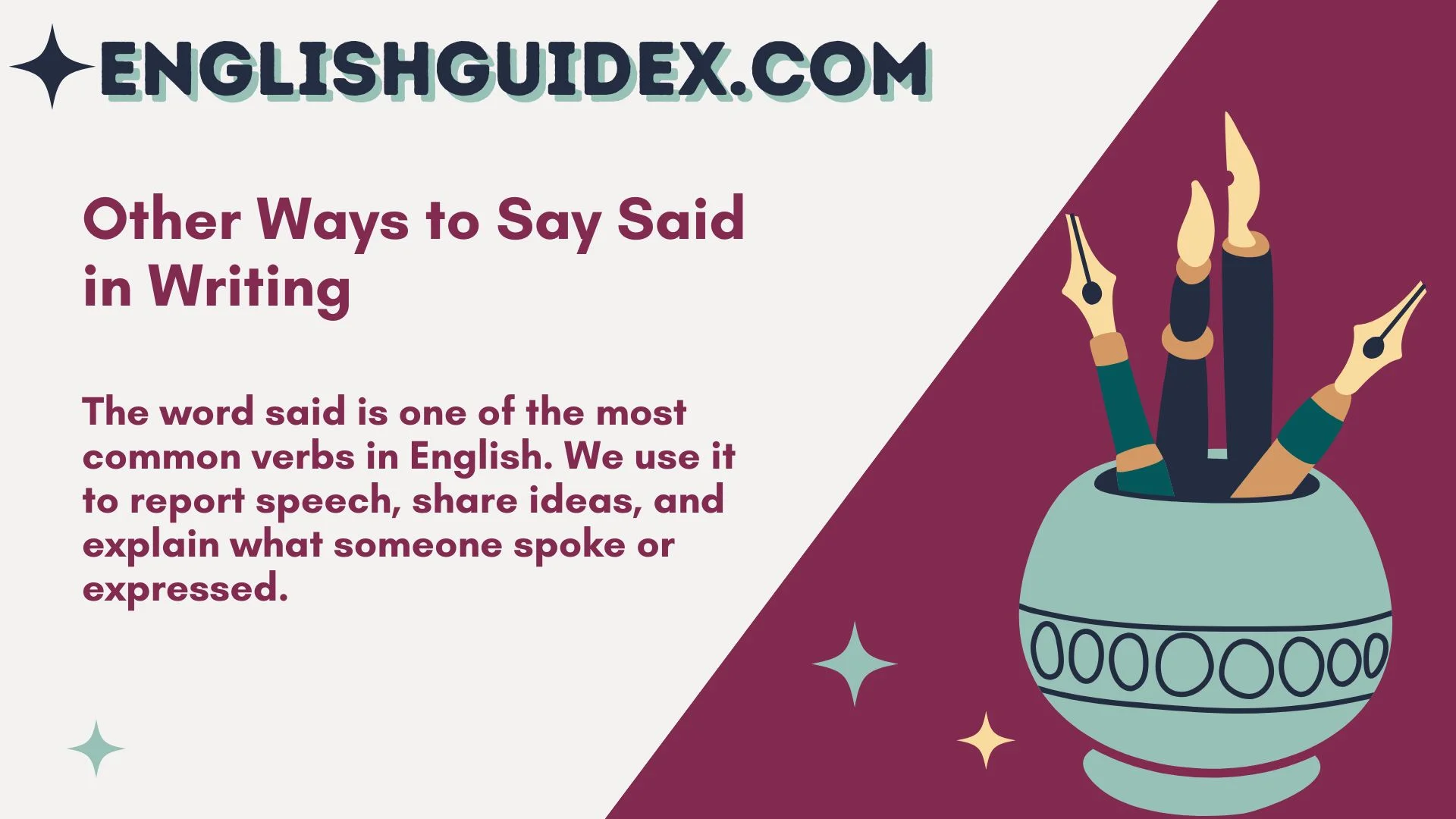 Other Ways to Say Said in Writing