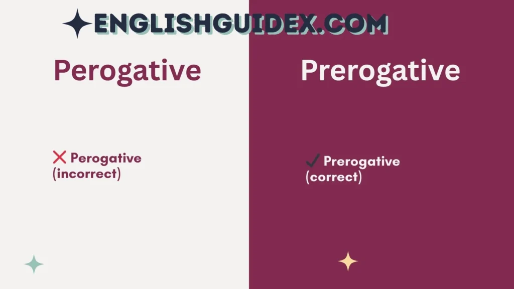 “Perogative” or “Prerogative”