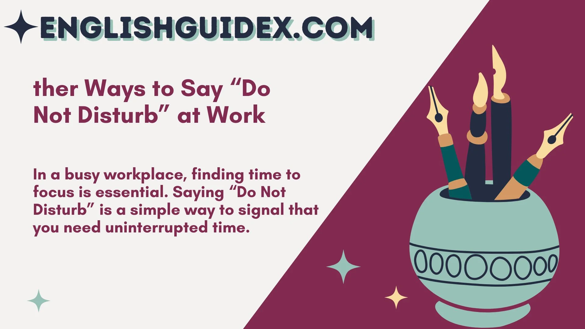 other Ways to Say “Do Not Disturb” at Work