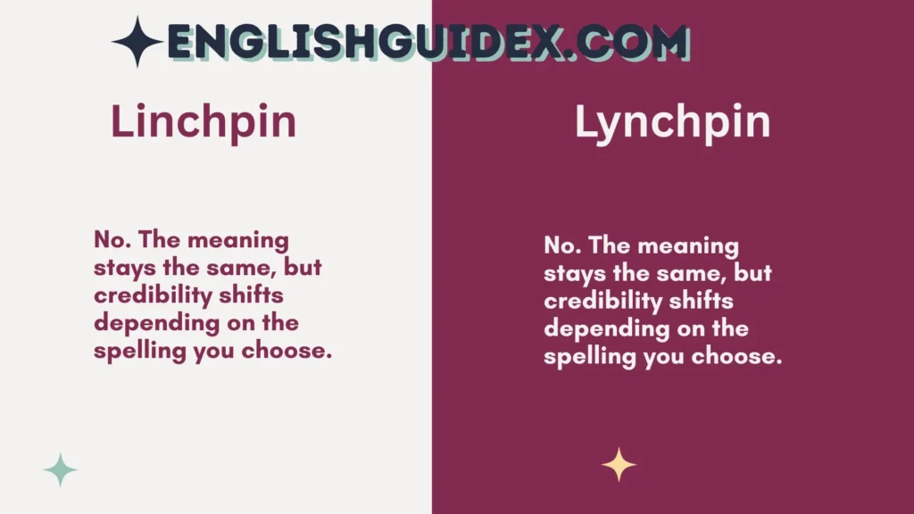 Linchpin or Lynchpin